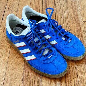 NEW -Adidas Handball Spezial Sneakers - Womens 8.5 / Mens 7 - Blue with Scarlett